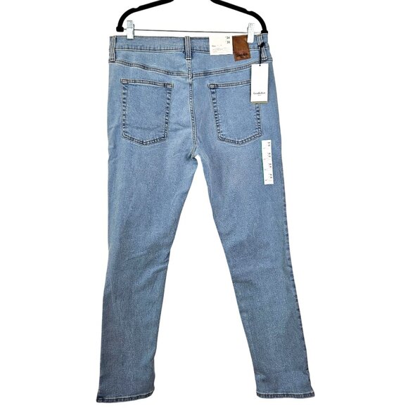 Goodfellow & Co Mens Slim Straight Fit Light Wash Denim Jeans W34 x L30 - Picture 4 of 10